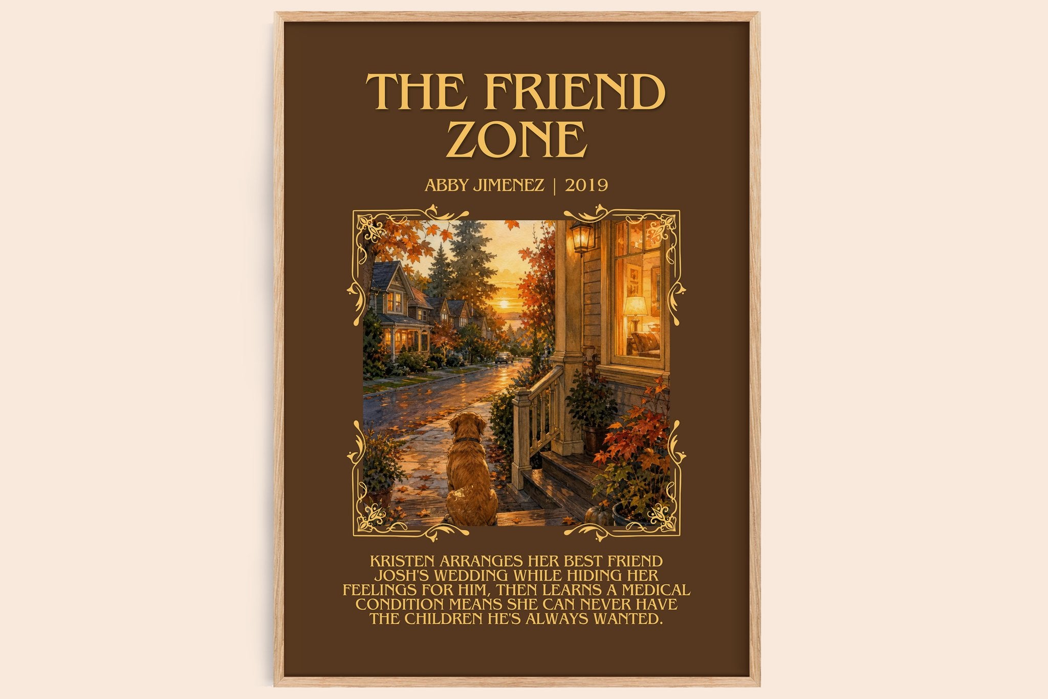 The Friend Zone Minimalist Book Poster by Abby Jimenez