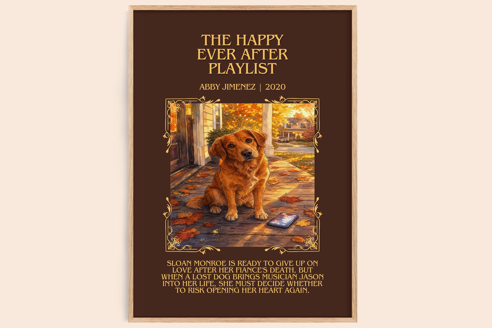 The Happy Ever After Playlist Minimalist Book Poster by Abby Jimenez