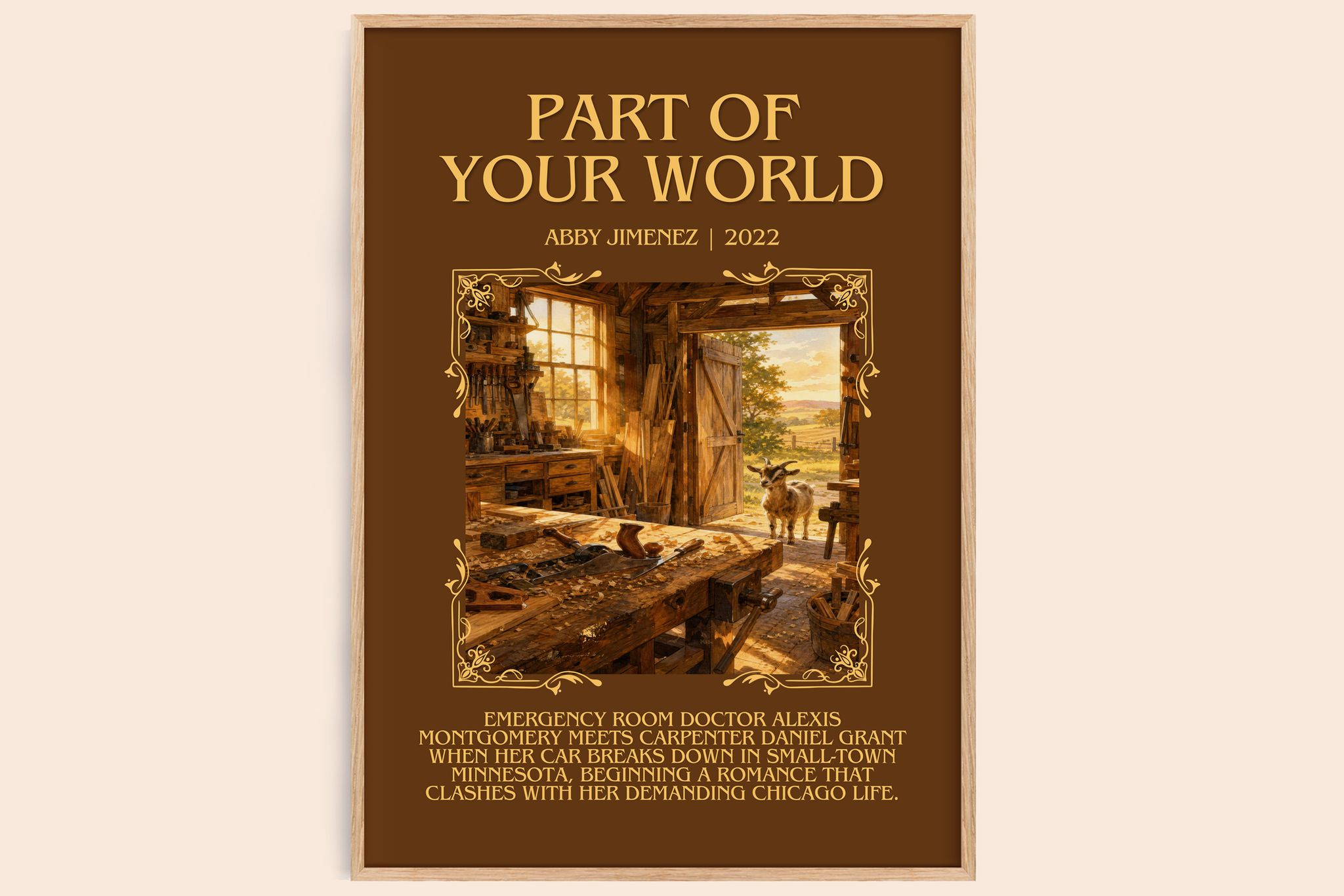 Part of Your World Minimalist Book Poster by Abby Jimenez