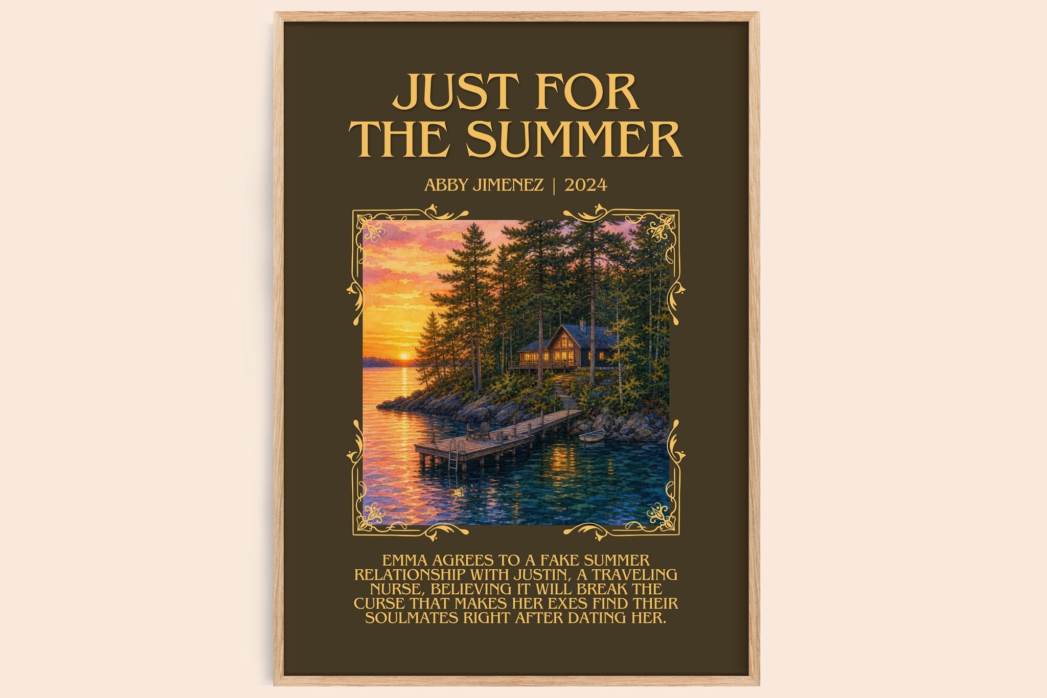 Just for the Summer Minimalist Book Poster by Abby Jimenez