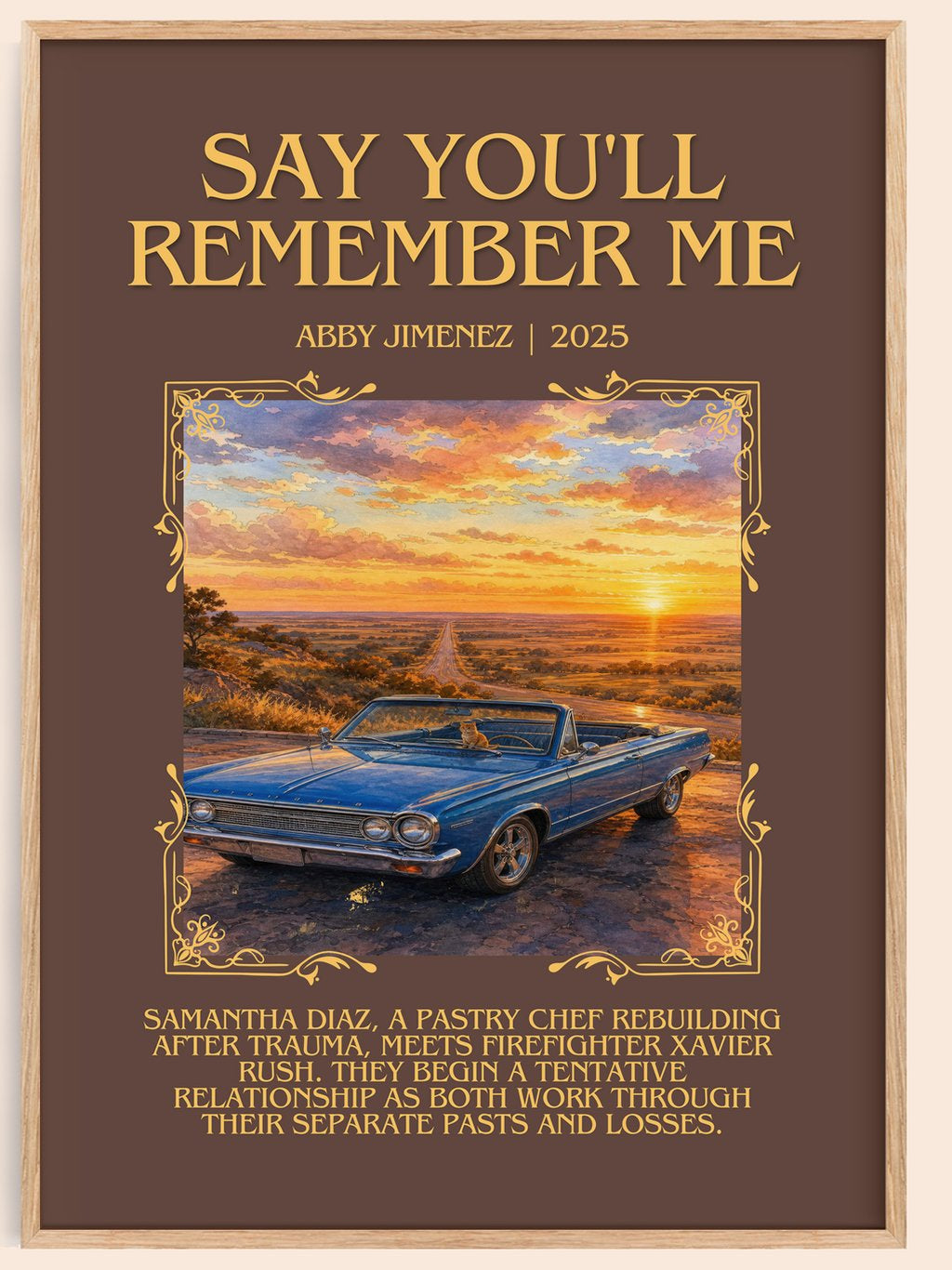 Say You'll Remember Me Minimalist Book Poster by Abby Jimenez – book poster