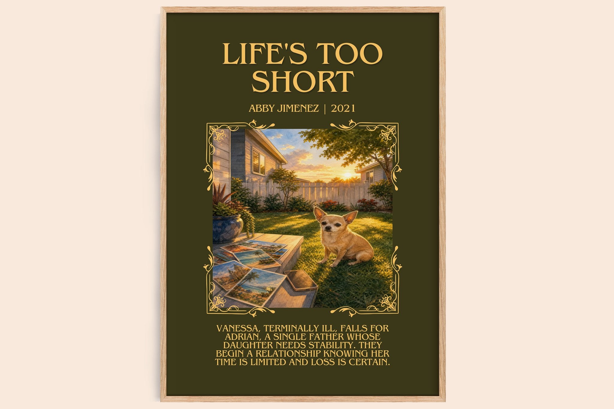 Life's Too Short Minimalist Book Poster by Abby Jimenez