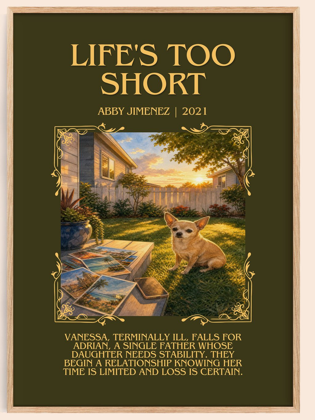 Life's Too Short Minimalist Book Poster by Abby Jimenez – book poster