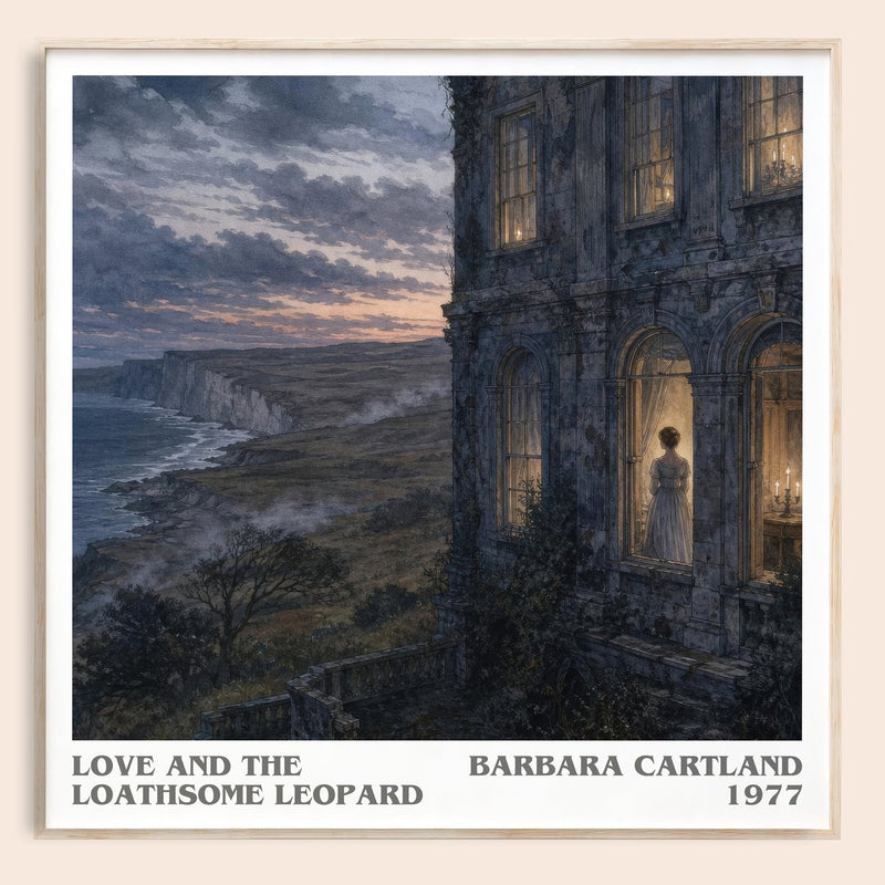Love And The Loathsome Leopard literary book poster by Barbara Cartland – framed literary art print