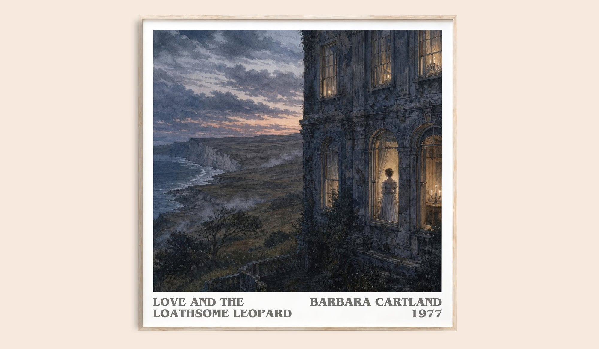 Love And The Loathsome Leopard literary book poster by Barbara Cartland – framed literary art print