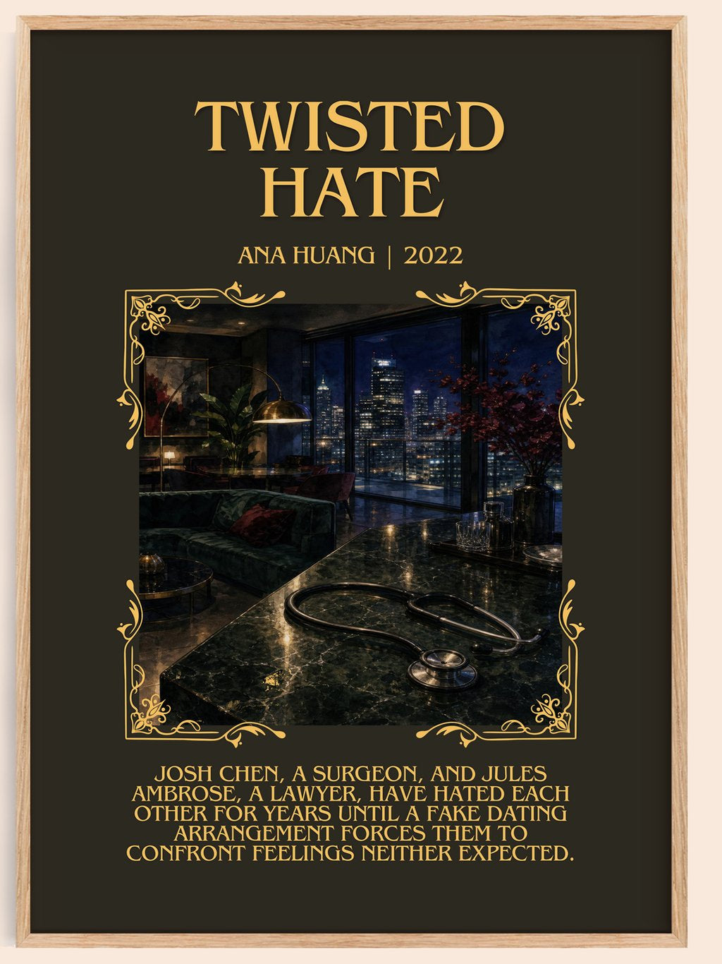 Twisted Hate Minimalist Book Poster by Ana Huang – book poster