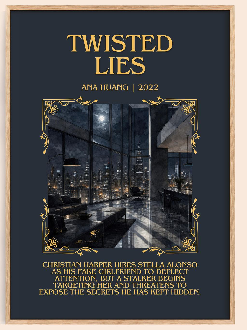 Twisted Lies Minimalist Book Poster by Ana Huang – book poster