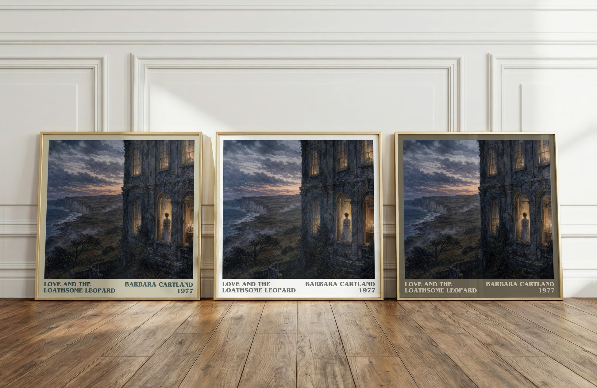 Love And The Loathsome Leopard literary art print colour and style options – Barbara Cartland book art