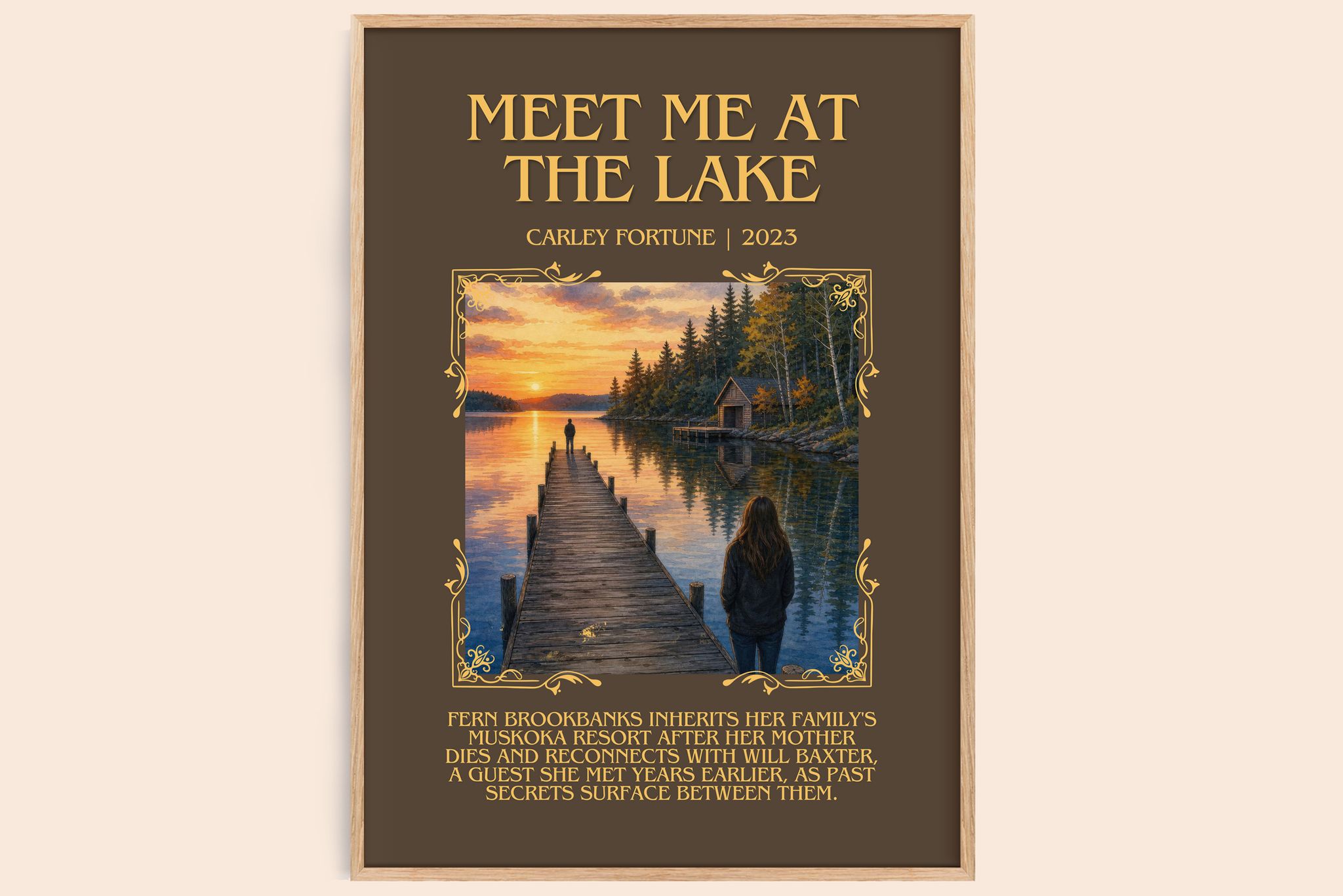 Meet Me at the Lake Minimalist Book Poster by Carley Fortune