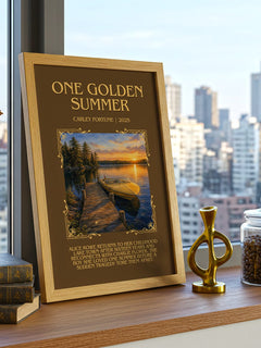One Golden Summer Minimalist Book Poster by Carley Fortune – image 3