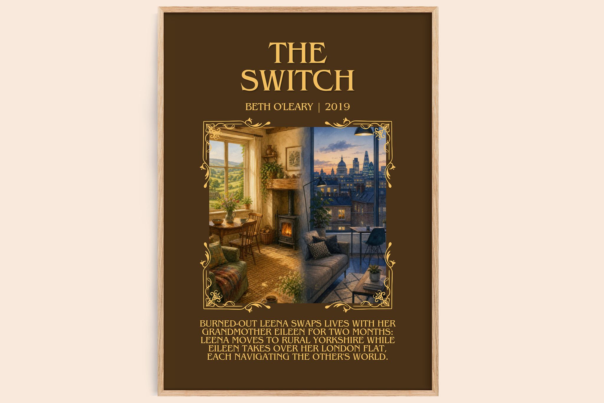 The Switch Minimalist Book Poster by Beth O'Leary