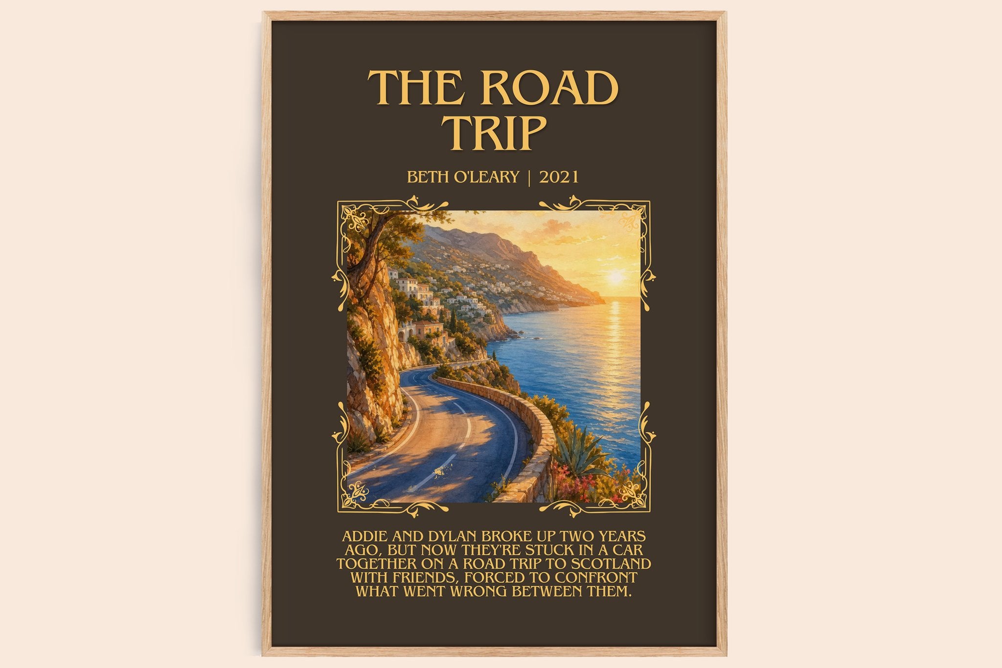 The Road Trip Minimalist Book Poster by Beth O'Leary