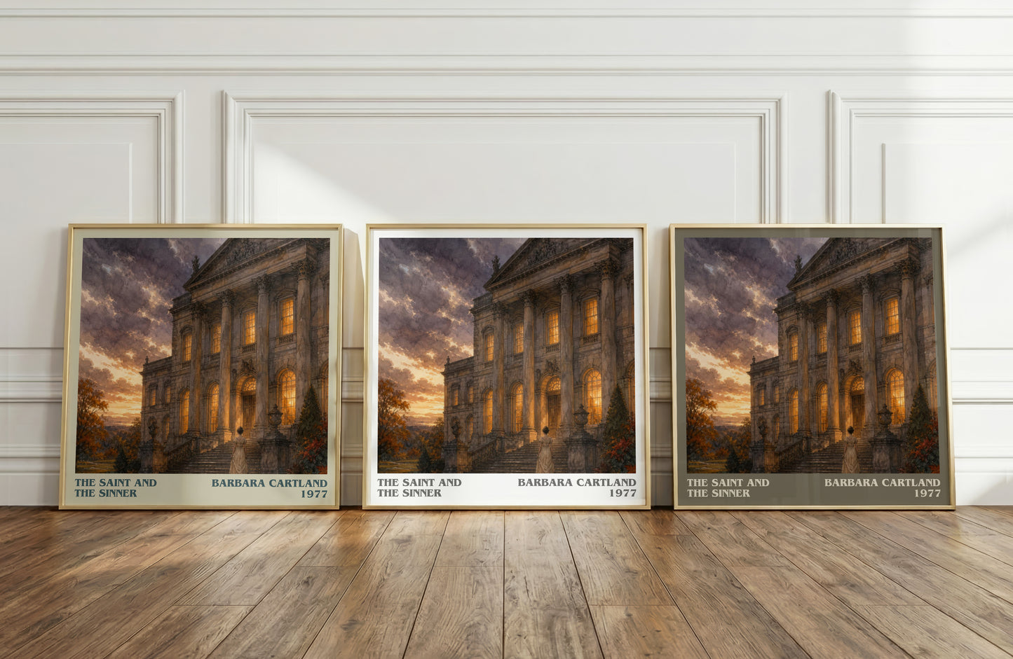 The Saint And The Sinner literary art print colour and style options – Barbara Cartland book art
