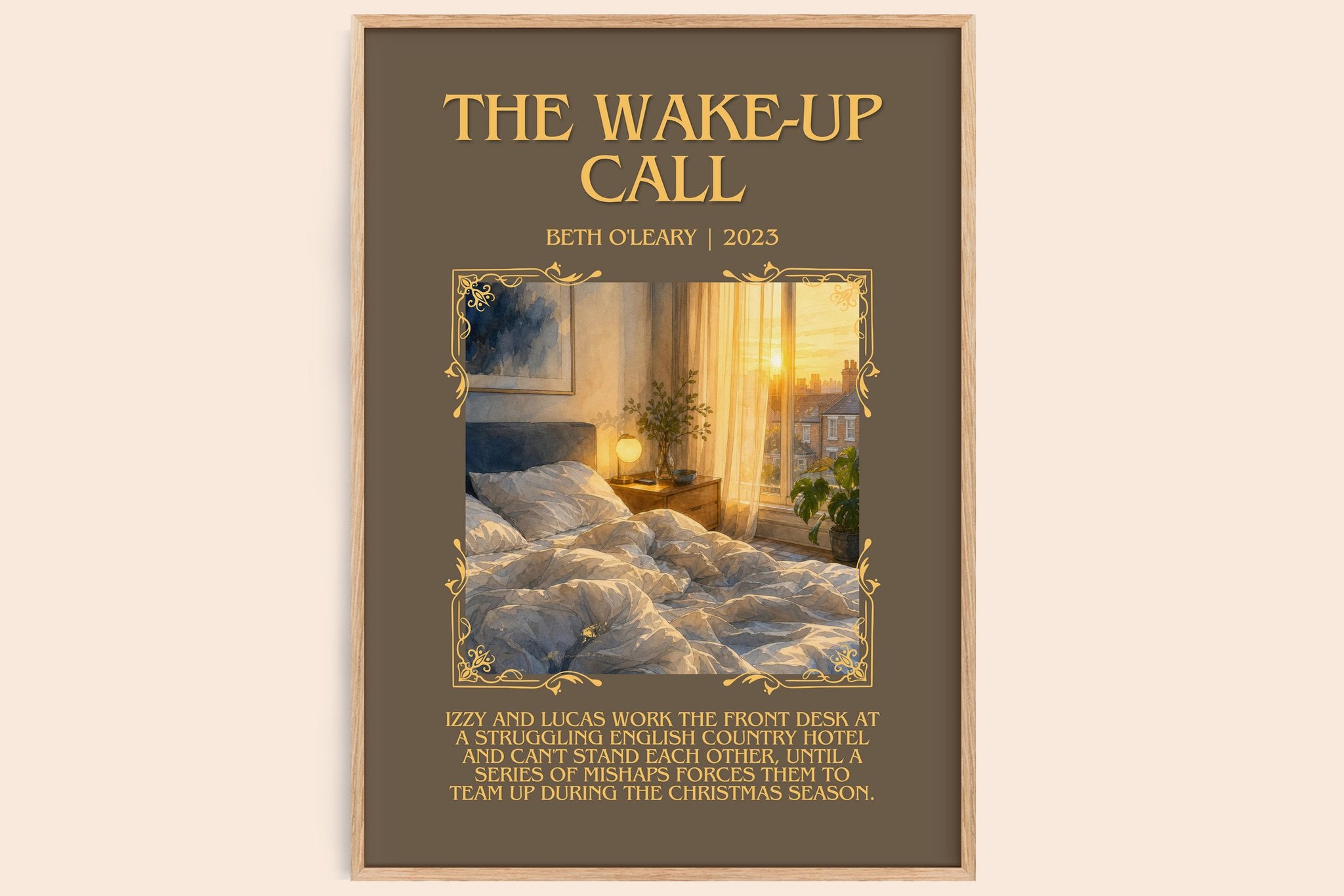 The Wake-Up Call Minimalist Book Poster by Beth O'Leary