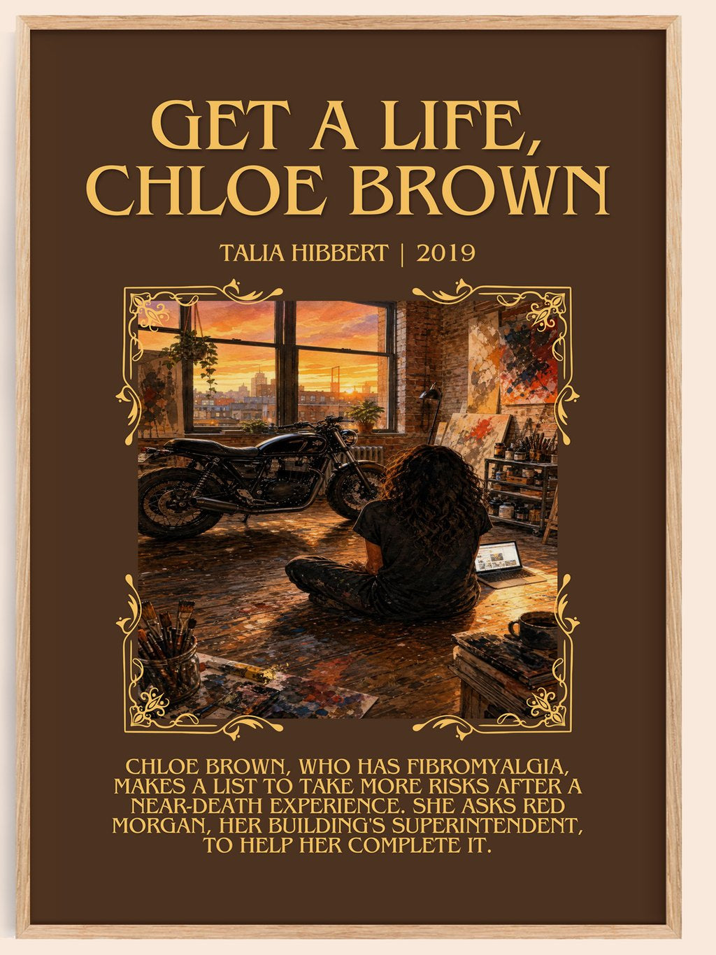 Get a Life, Chloe Brown Minimalist Book Poster by Talia Hibbert – book poster