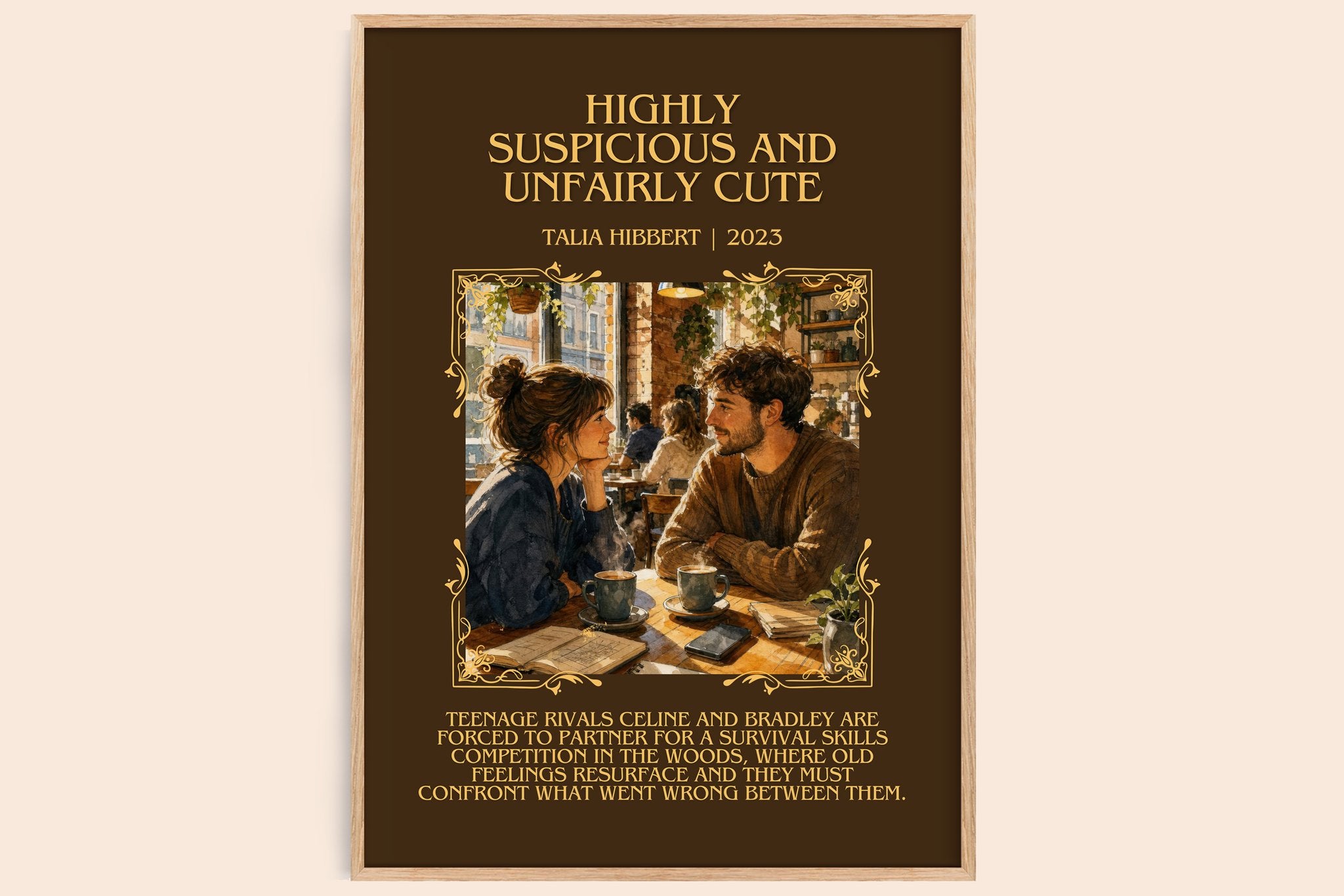 Highly Suspicious and Unfairly Cute Minimalist Book Poster by Talia Hibbert