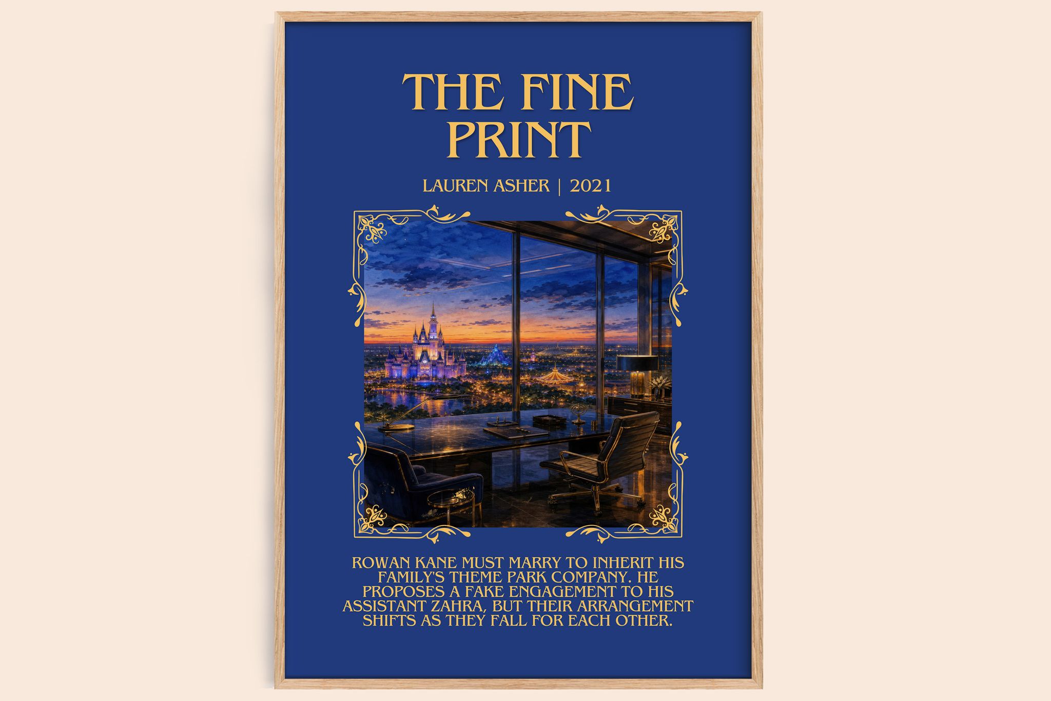 The Fine Print Minimalist Book Poster by Lauren Asher