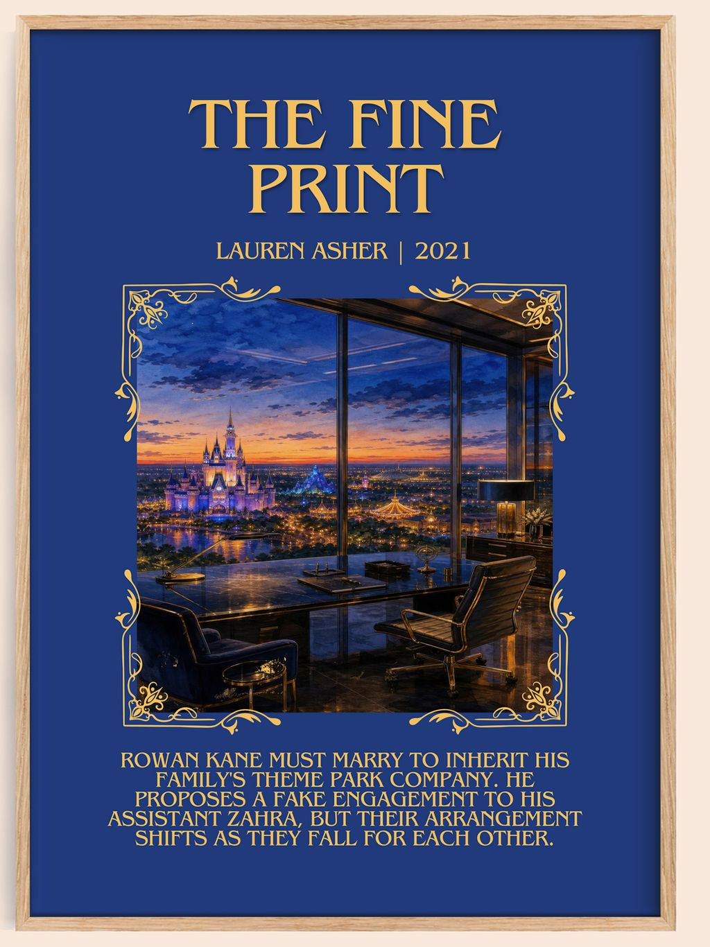 The Fine Print Minimalist Book Poster by Lauren Asher – book poster