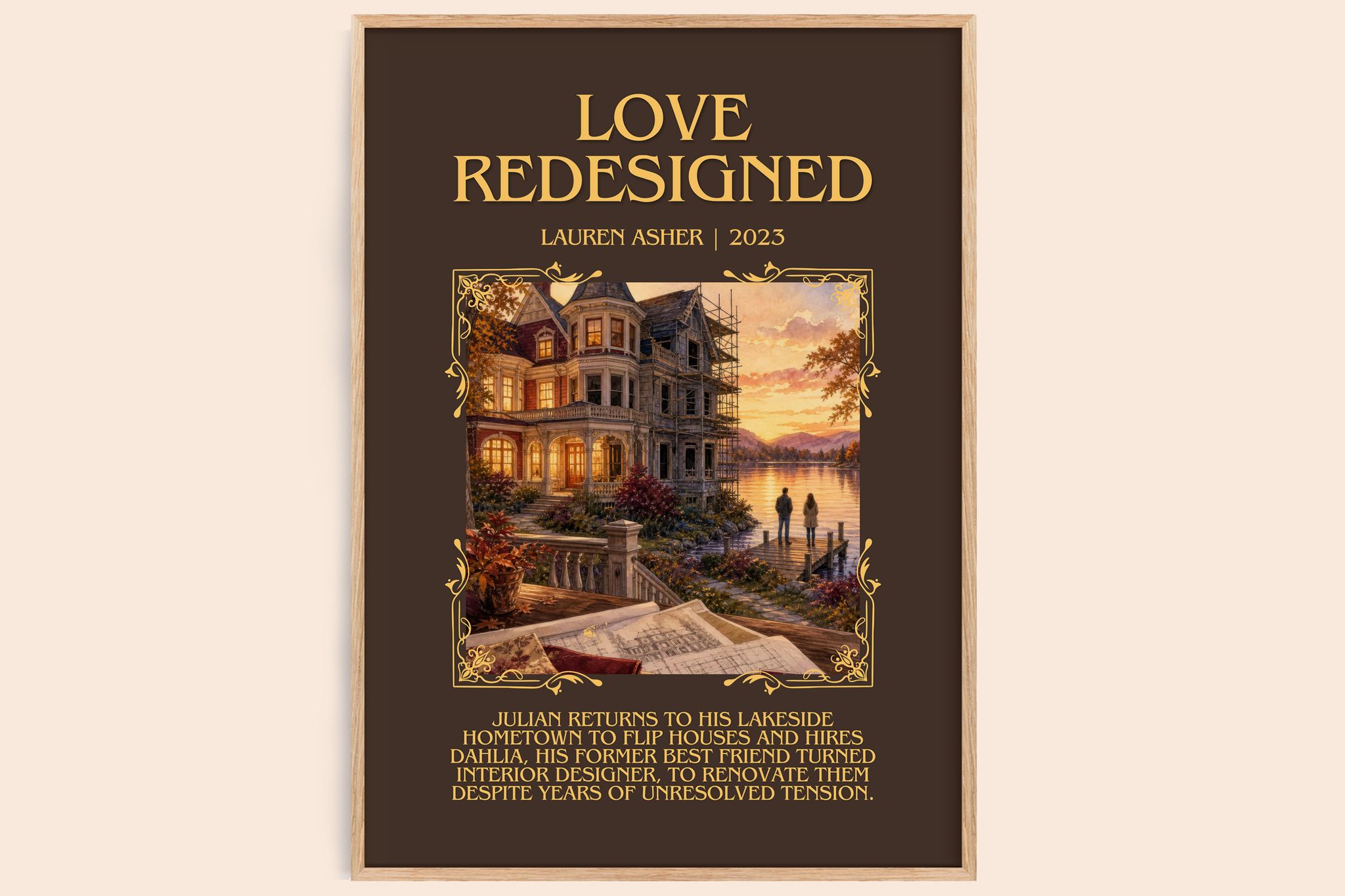 Love Redesigned Minimalist Book Poster by Lauren Asher