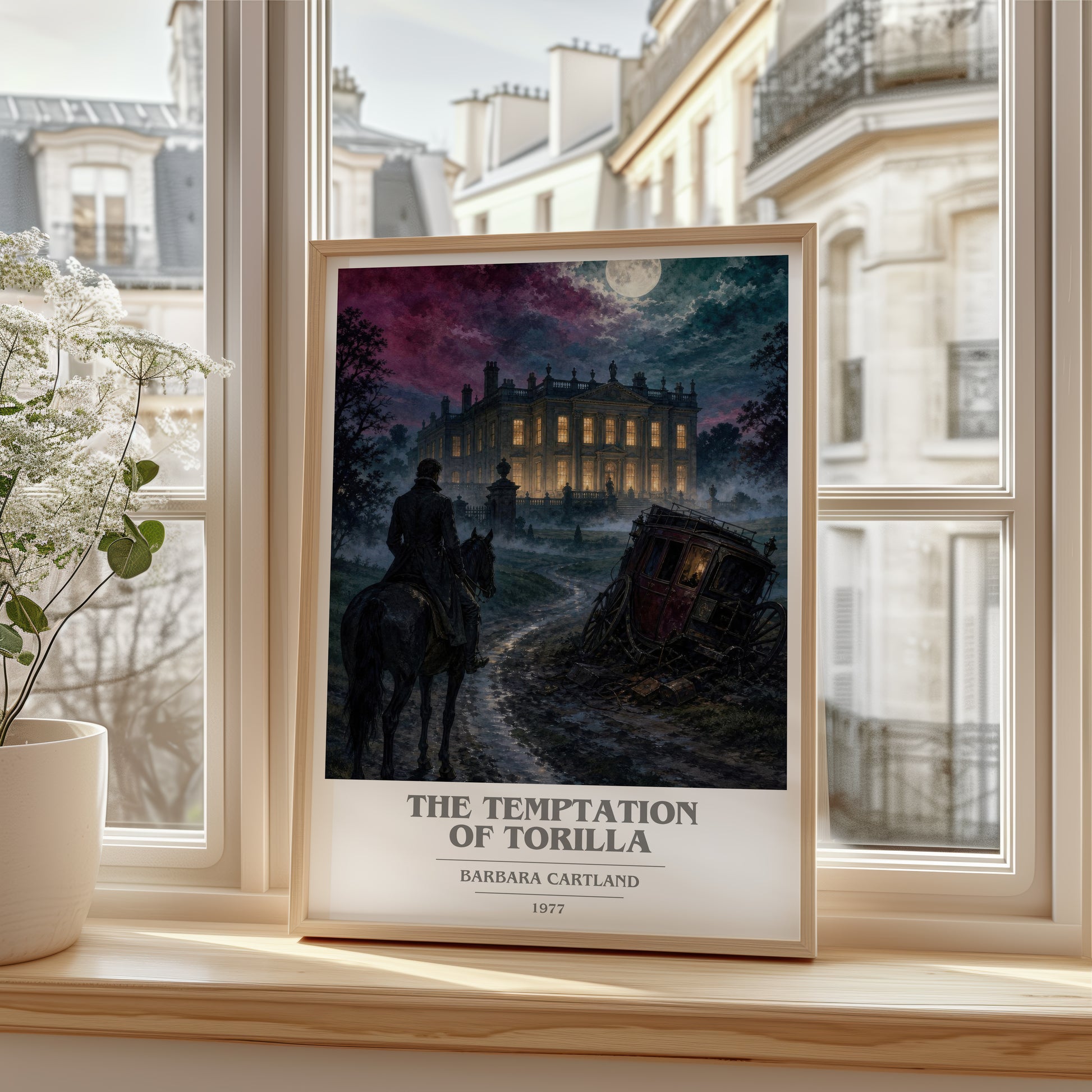 The Temptation Of Torilla book cover poster colour and style options – Barbara Cartland book art