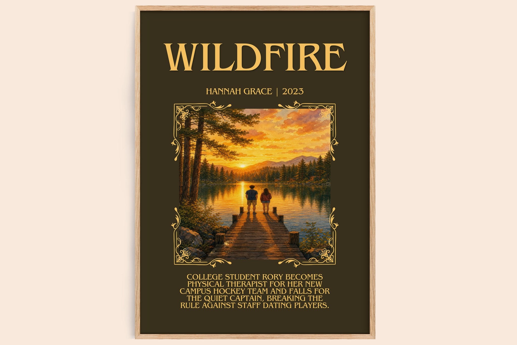 Wildfire Minimalist Book Poster by Hannah Grace
