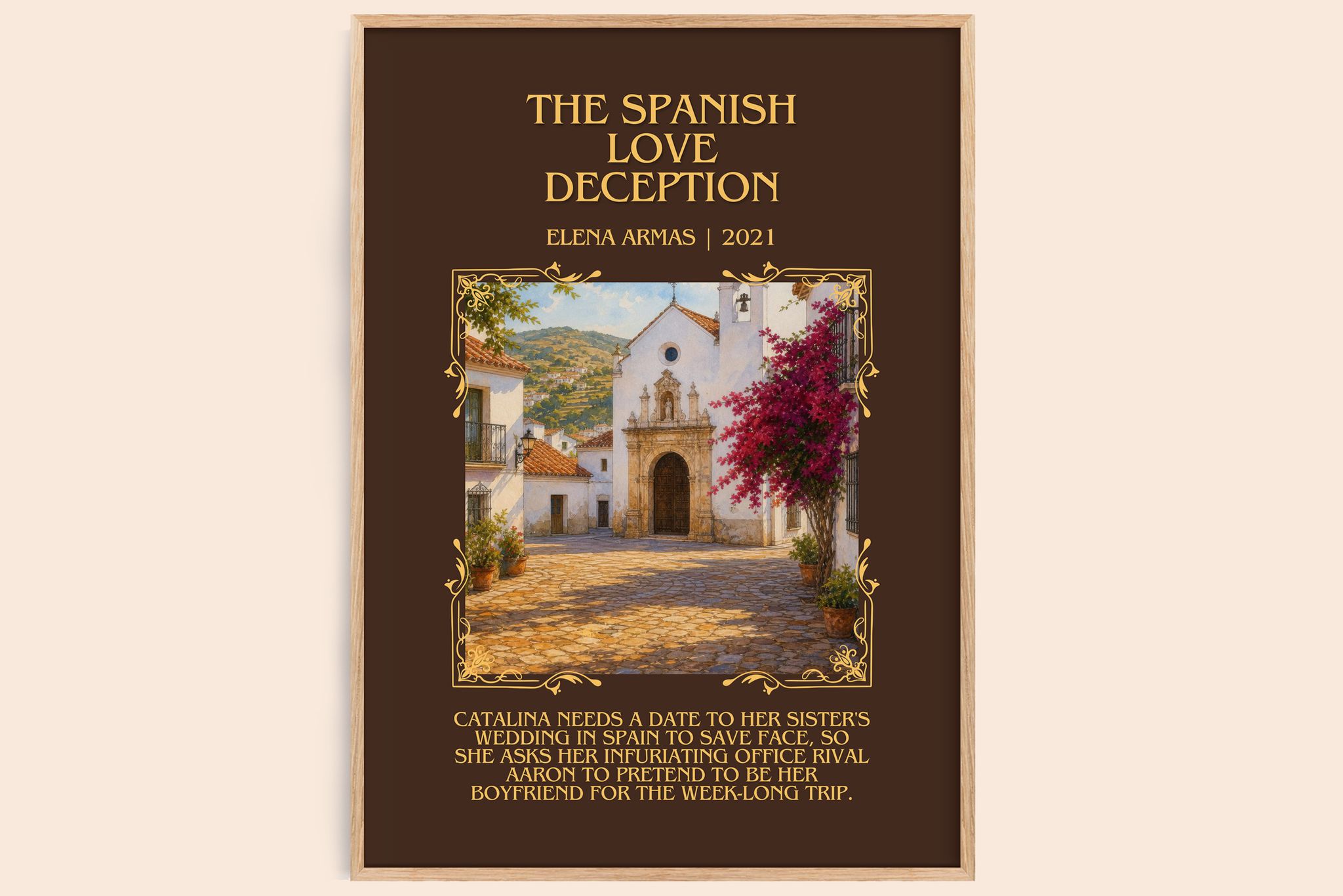 The Spanish Love Deception Minimalist Book Poster by Elena Armas