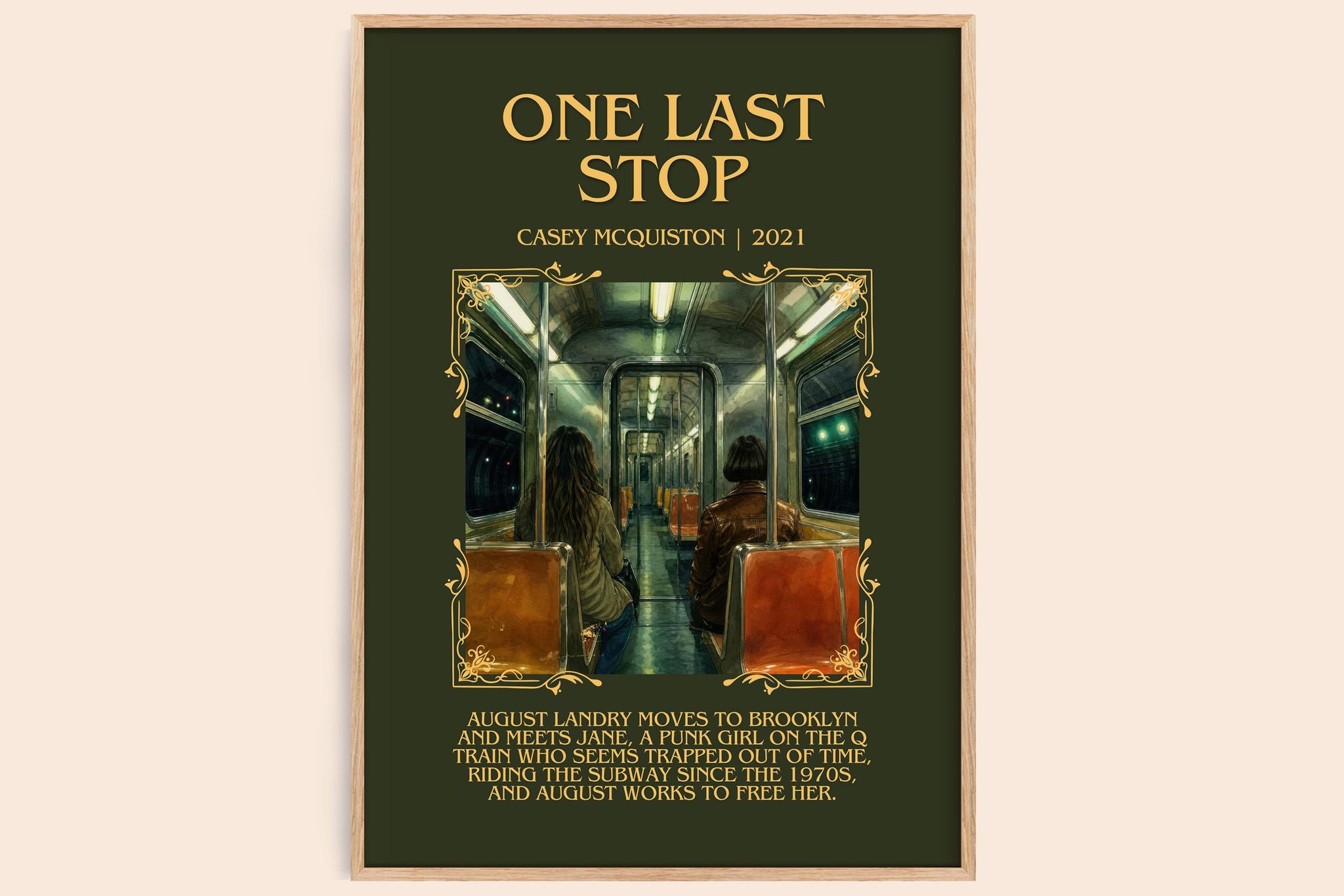 One Last Stop Minimalist Book Poster by Casey McQuiston