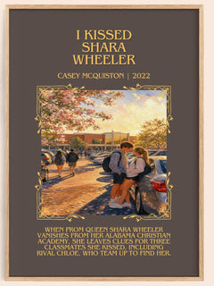 I Kissed Shara Wheeler Minimalist Book Poster by Casey McQuiston – image 1