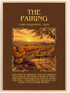 The Pairing Minimalist Book Poster by Casey McQuiston – image 1