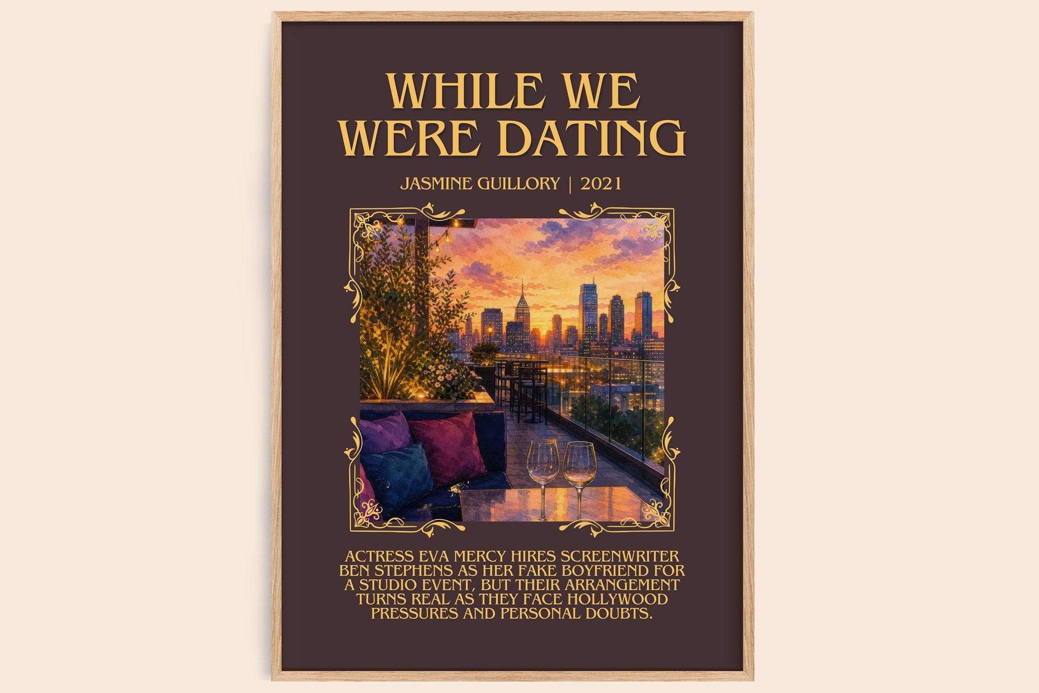 While We Were Dating Minimalist Book Poster by Jasmine Guillory