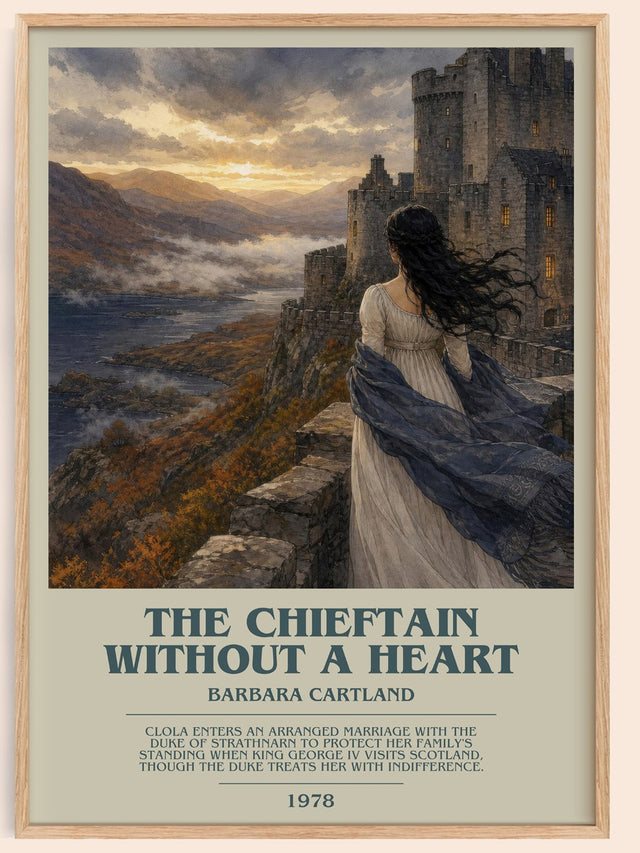 The Chieftain Without A Heart Bookish Wall Art by Barbara Cartland