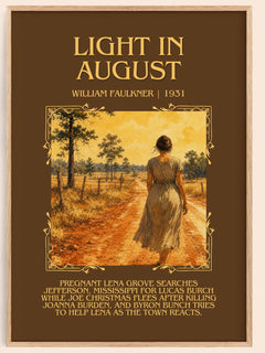 Light in August Minimalist Book Poster by William Faulkner – image 1