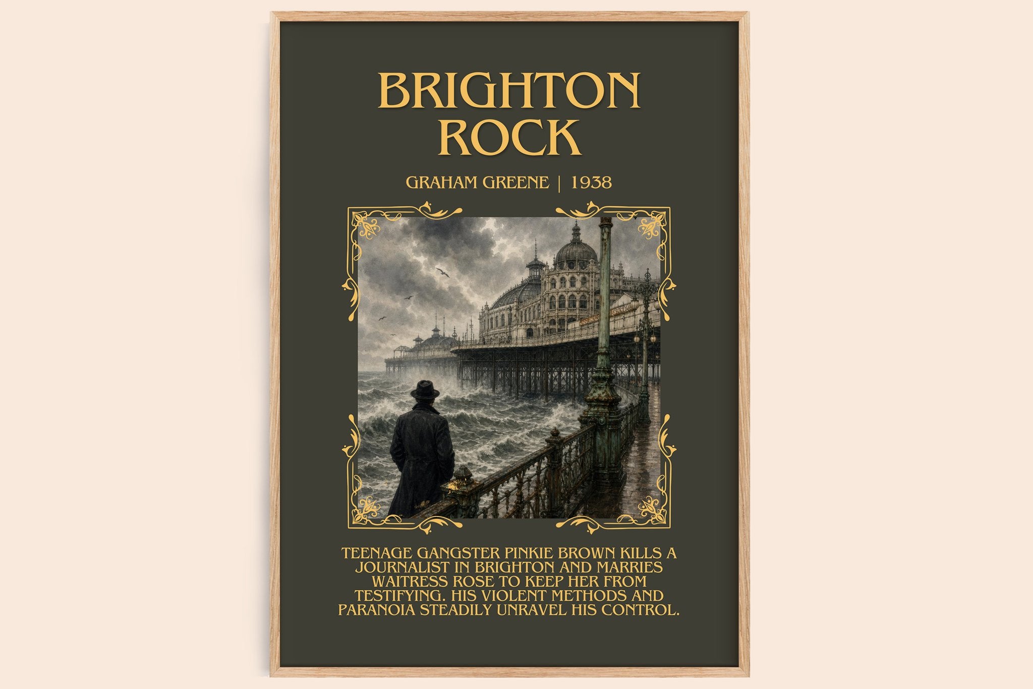 Brighton Rock Minimalist Book Poster by Graham Greene
