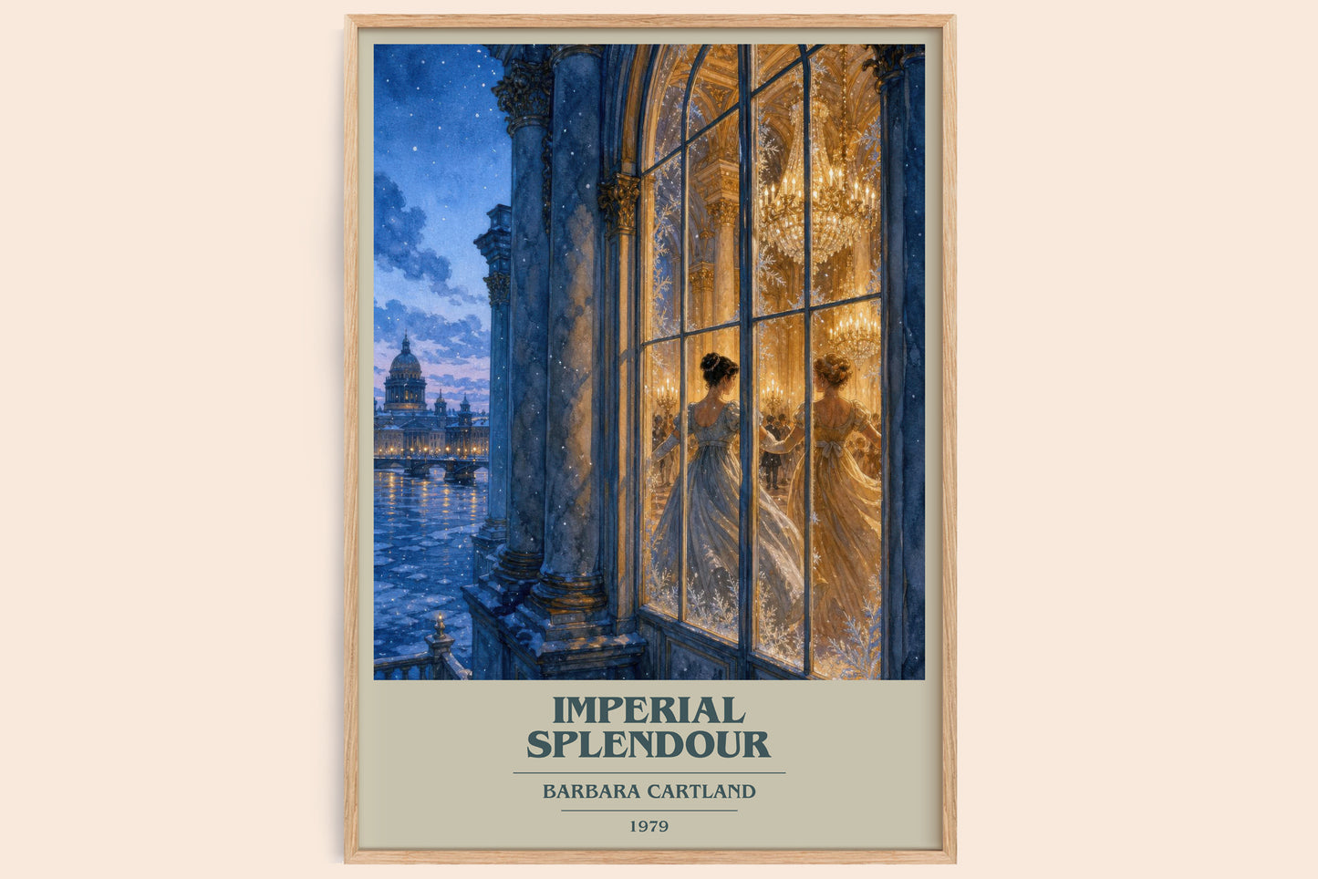 Imperial Splendour book cover book poster by Barbara Cartland – framed literary art print