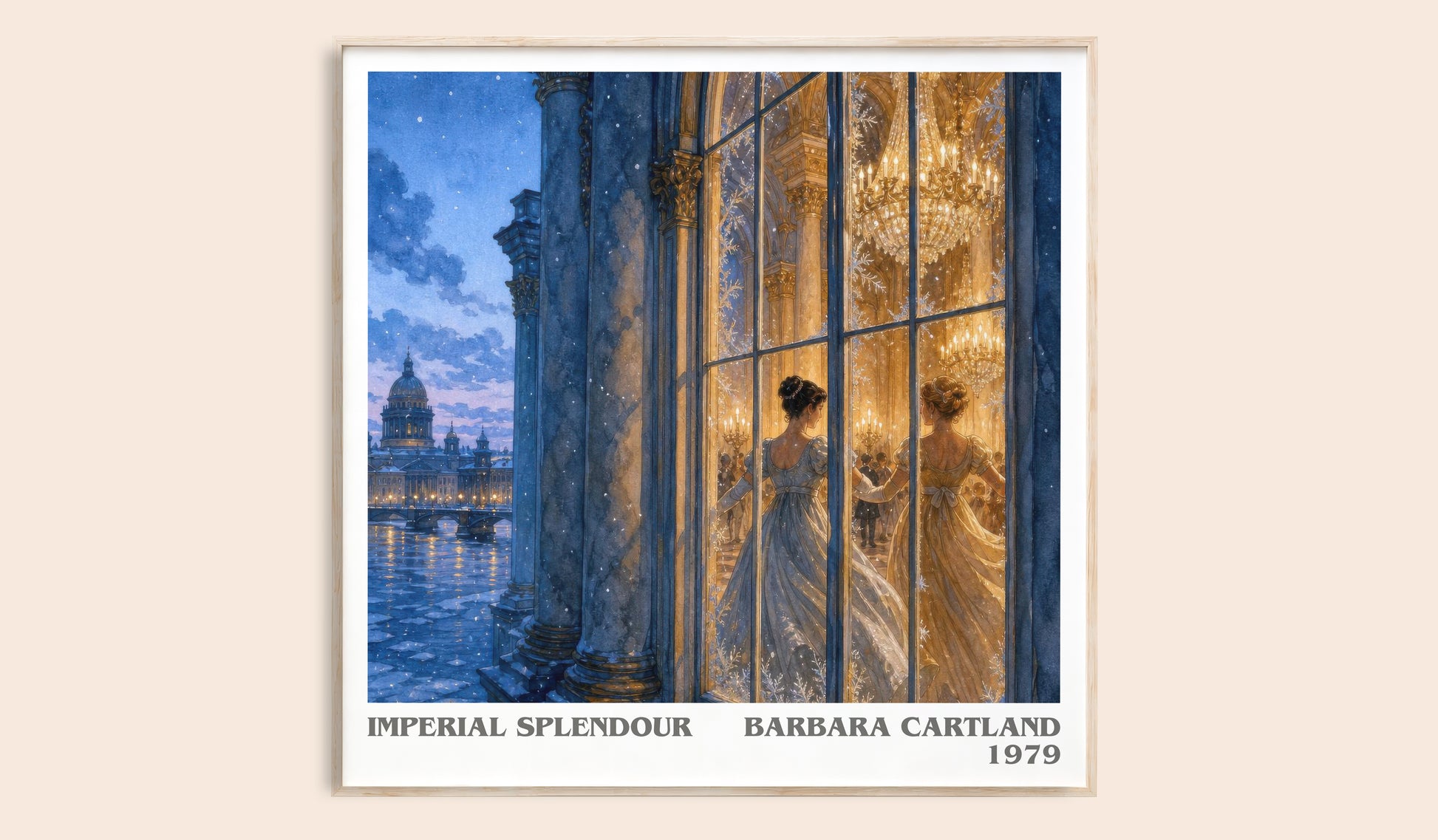 Imperial Splendour literary book poster by Barbara Cartland – framed literary art print