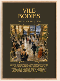 Vile Bodies Minimalist Book Poster by Evelyn Waugh – image 1