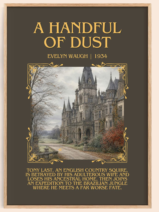 A Handful of Dust Minimalist Book Poster by Evelyn Waugh