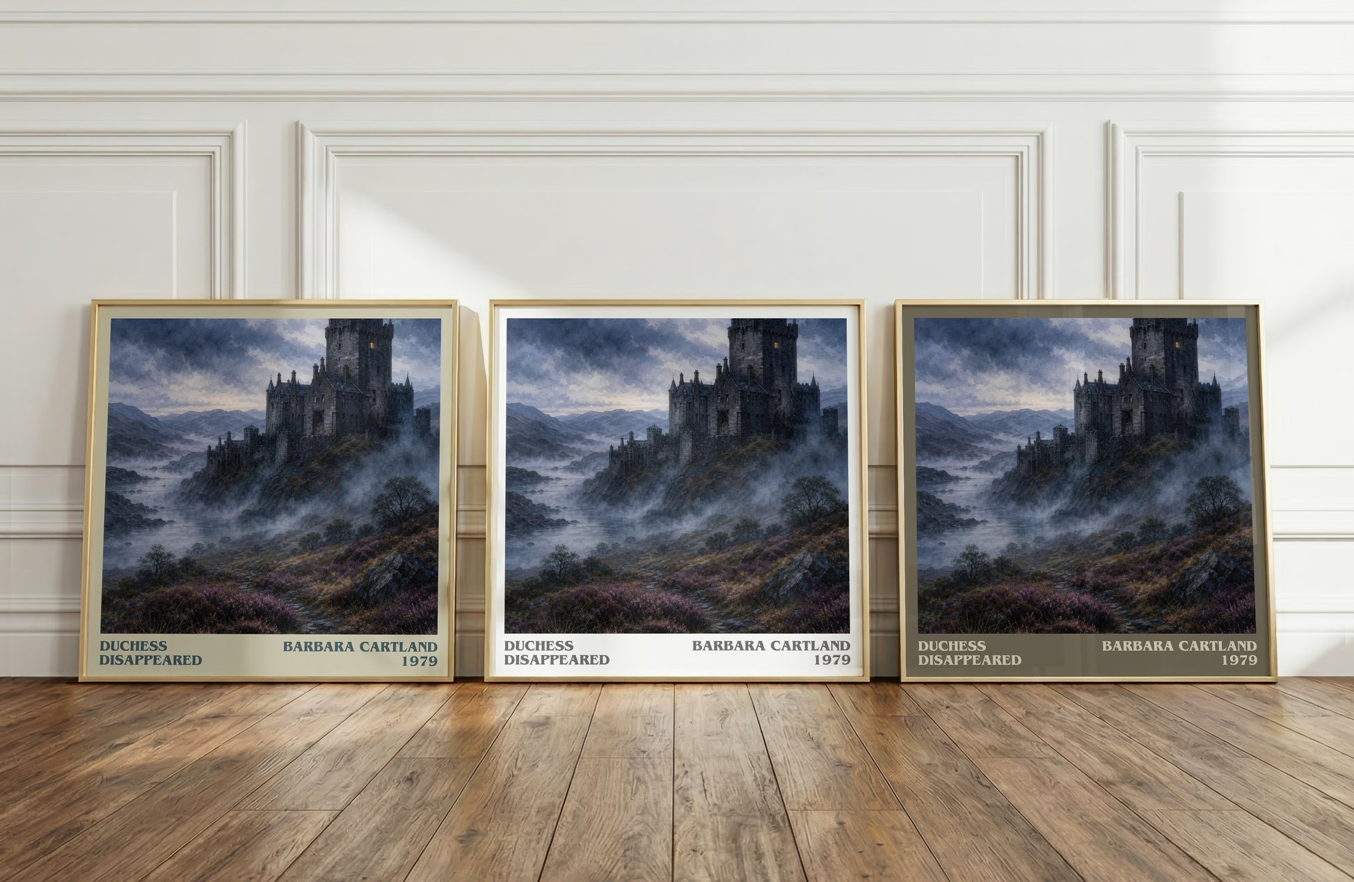Duchess Disappeared literary art print colour and style options – Barbara Cartland book art