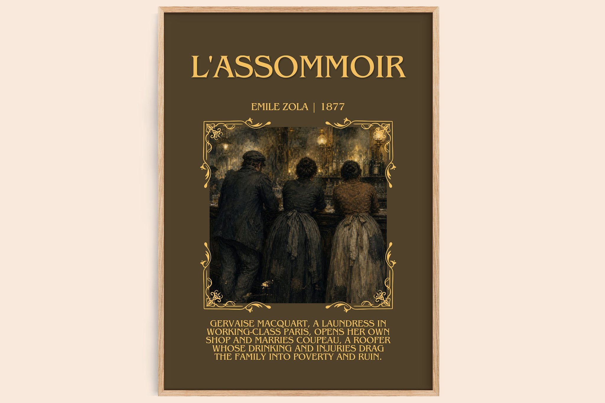 L'Assommoir Minimalist Book Poster by Émile Zola