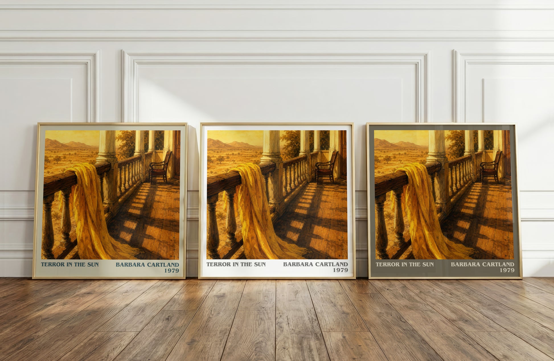 Terror In The Sun literary art print colour and style options – Barbara Cartland book art