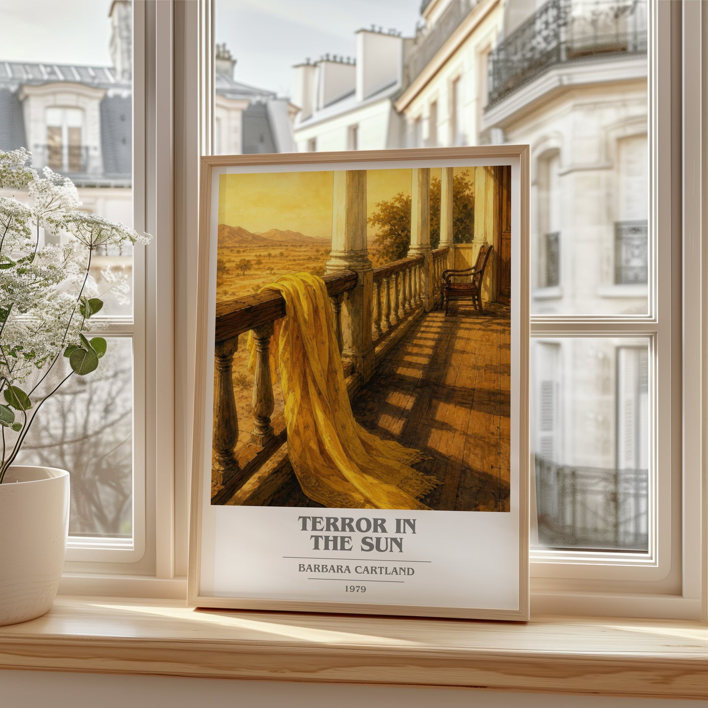 Terror In The Sun book cover poster colour and style options – Barbara Cartland book art