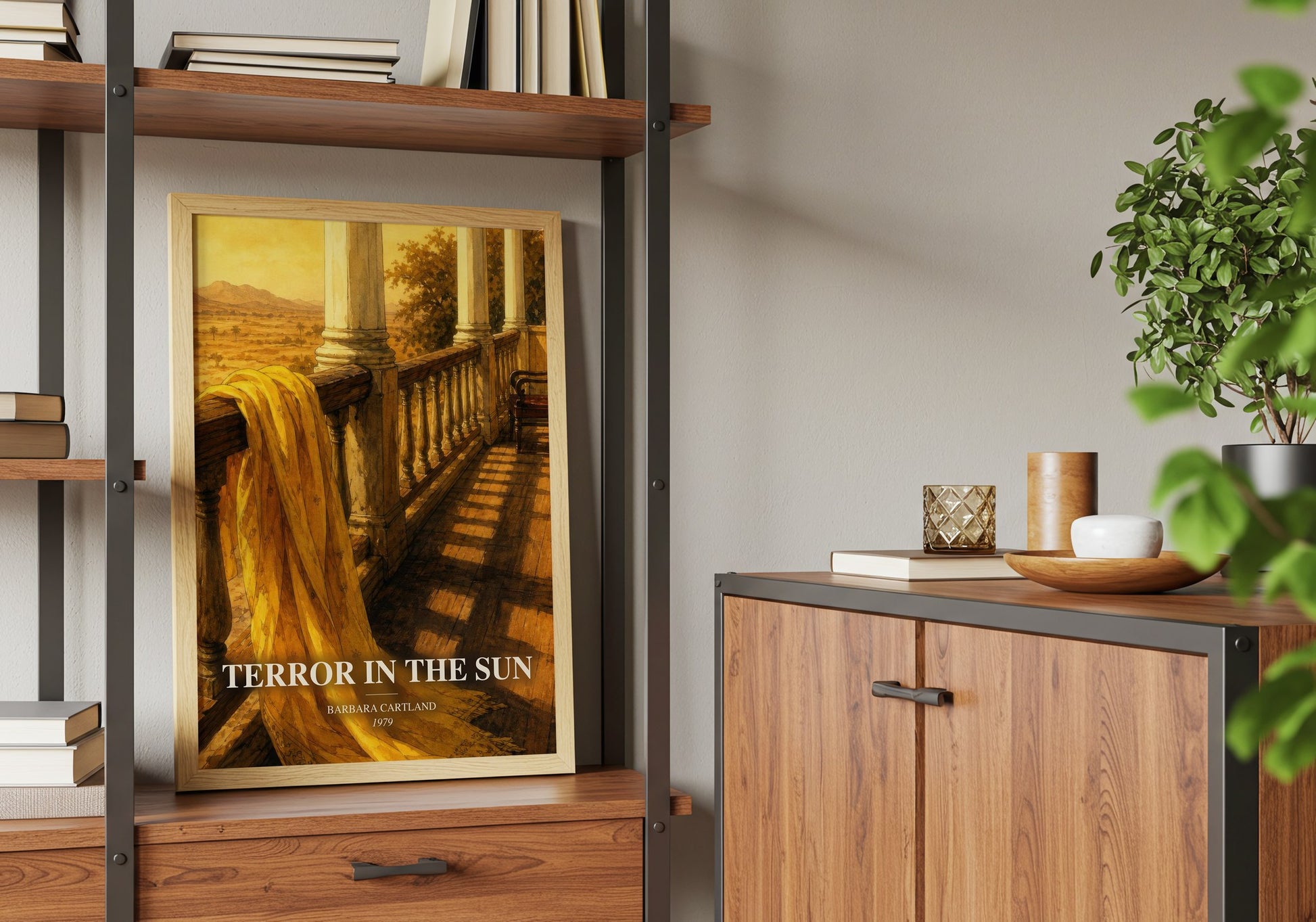 Terror In The Sun book watercolour illustration paper finish options – matte satin gloss