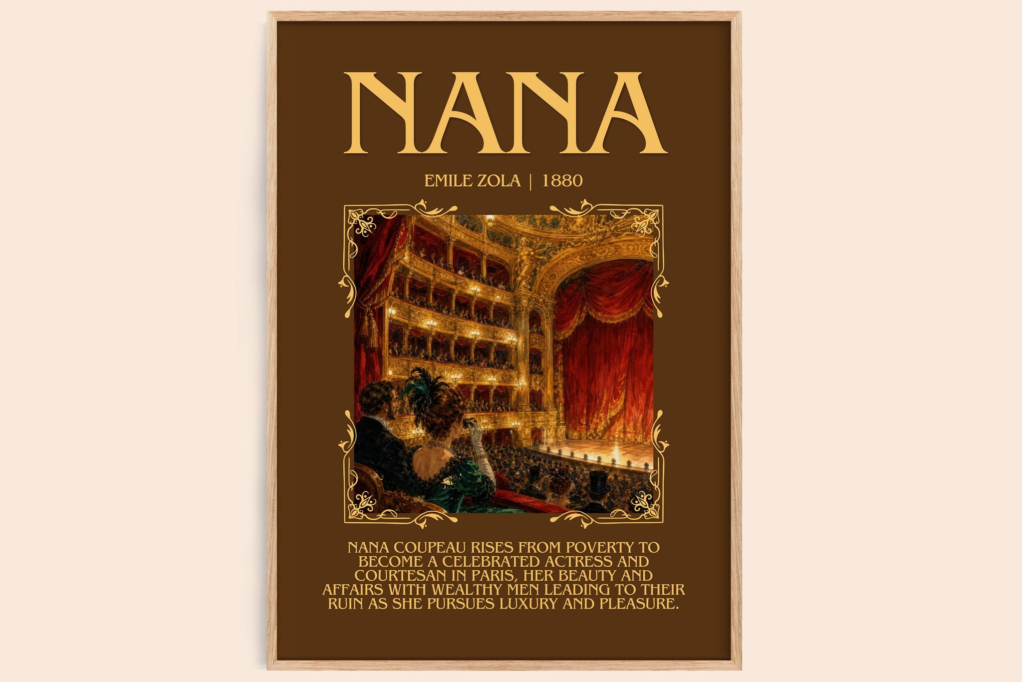 Nana Minimalist Book Poster by Émile Zola