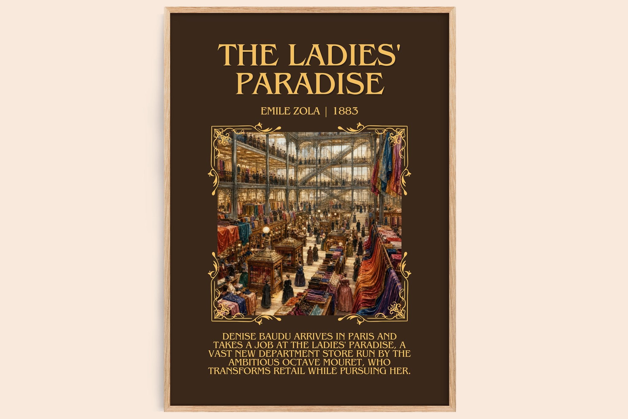 The Ladies' Paradise Minimalist Book Poster by Émile Zola