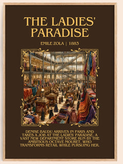 The Ladies' Paradise Minimalist Book Poster by Émile Zola – image 1
