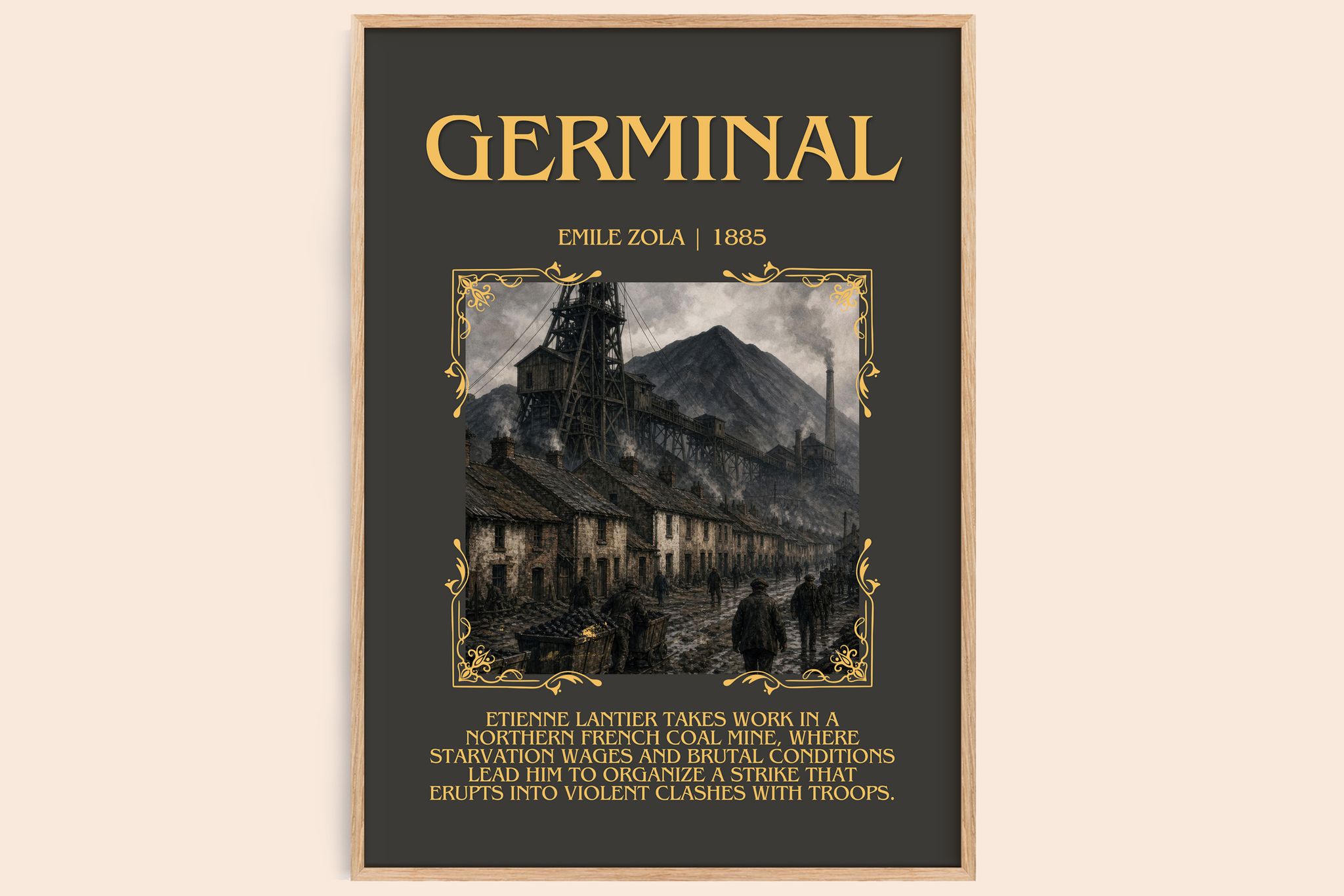 Germinal Minimalist Book Poster by Émile Zola