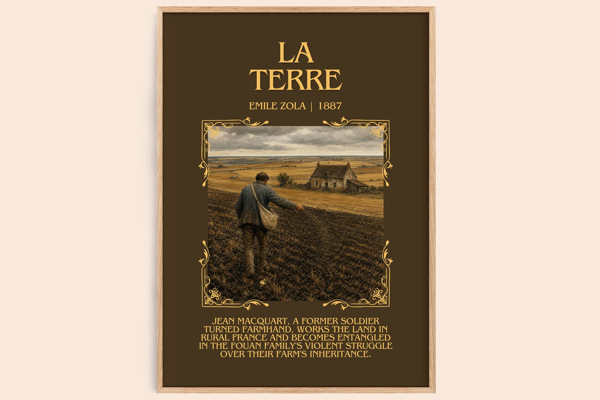 La Terre Minimalist Book Poster by Émile Zola