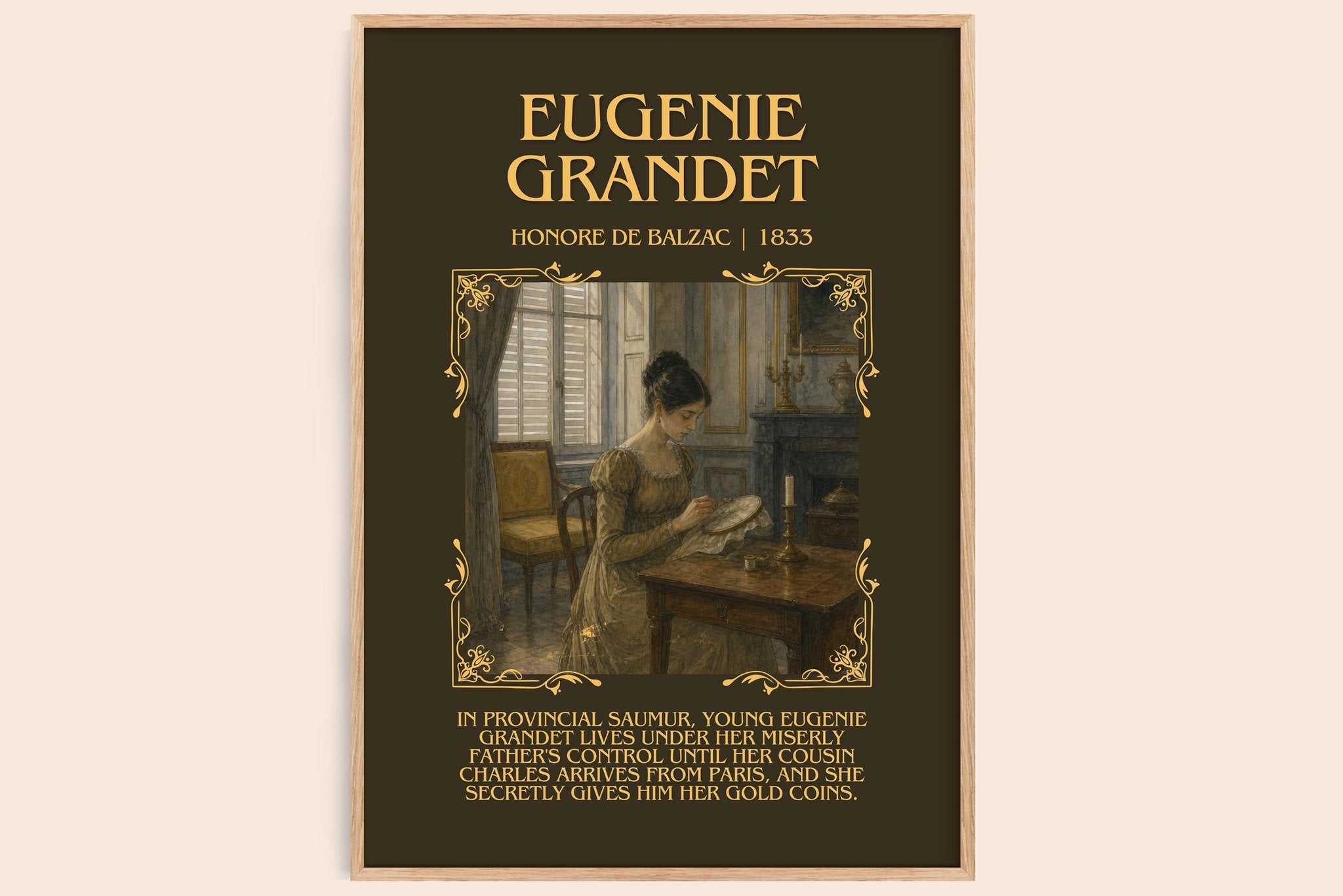 Eugénie Grandet Minimalist Book Poster by Honoré de Balzac