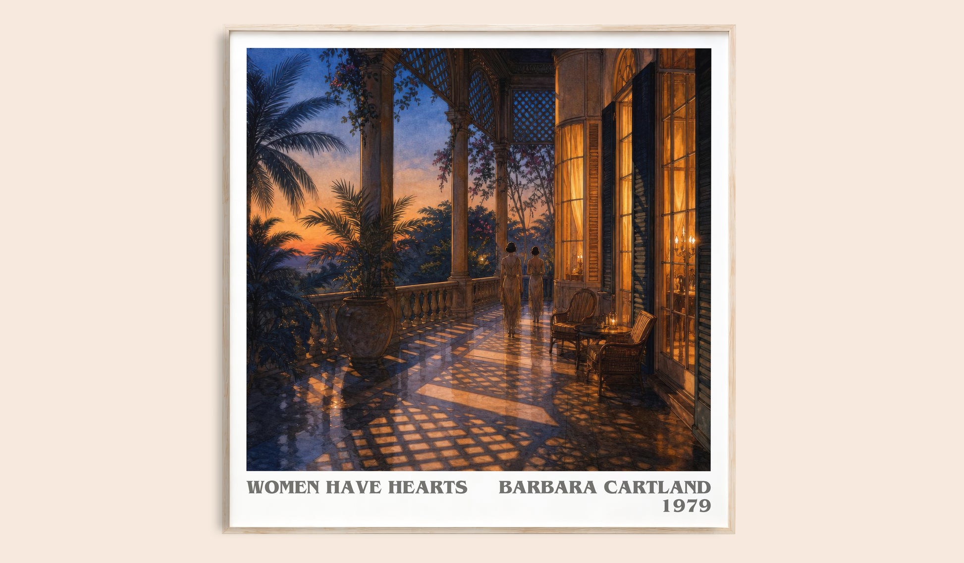 Women Have Hearts literary book poster by Barbara Cartland – framed literary art print