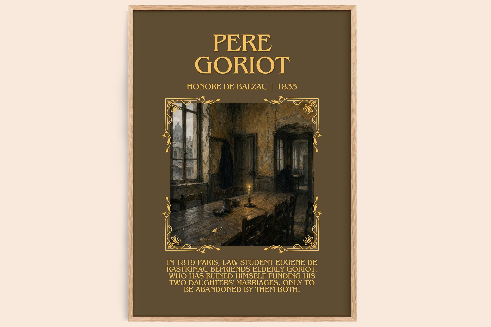 Père Goriot Minimalist Book Poster by Honoré de Balzac